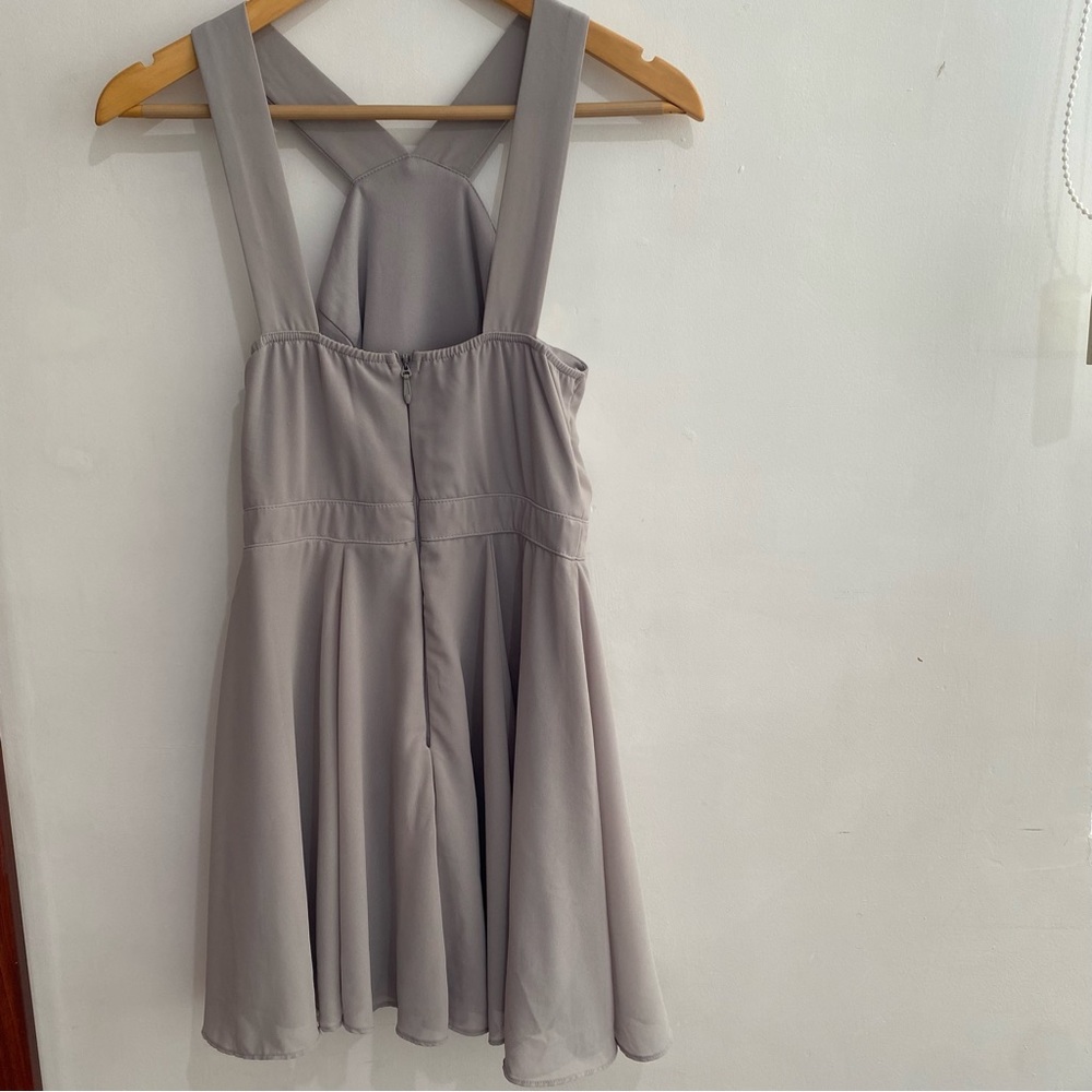 Lulu’s S Forevermore Grey Skater Dress - Picture 8 of 12